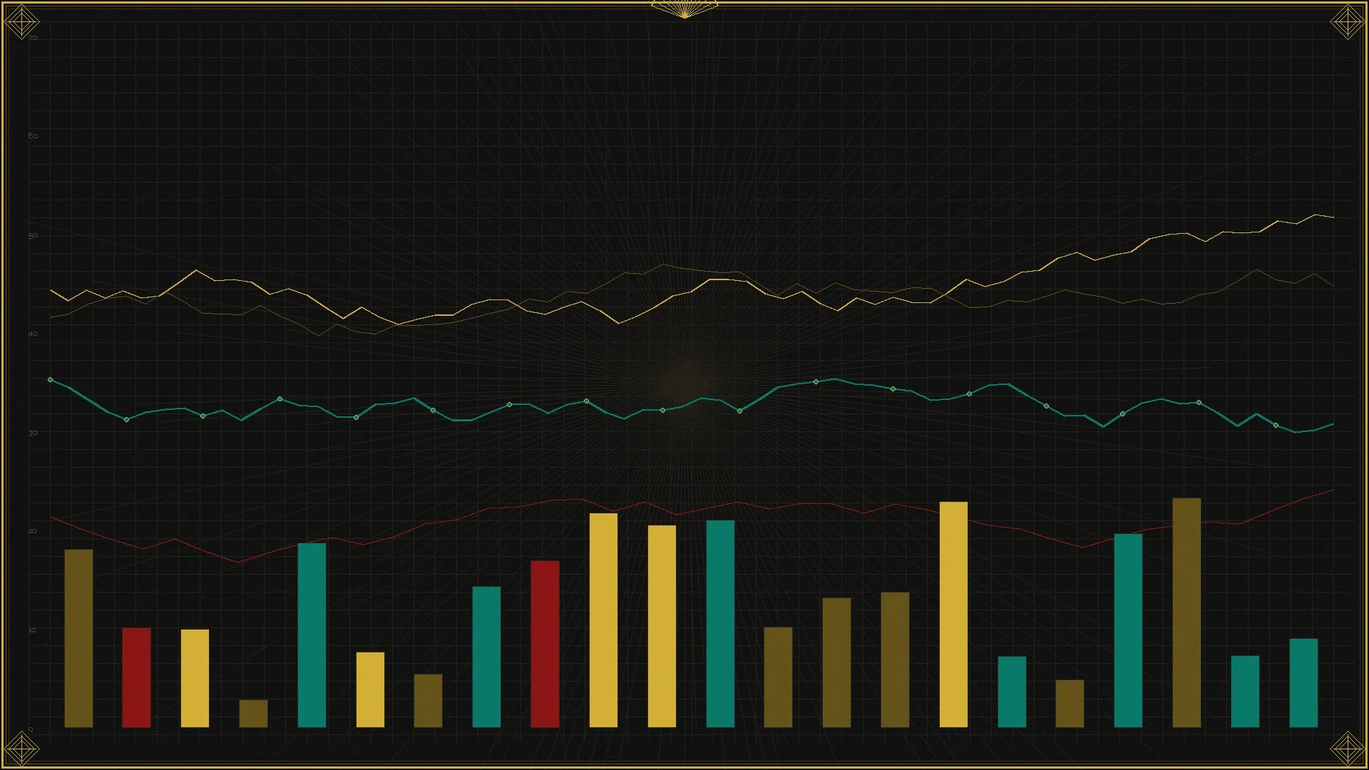 北京赛车鎏金数据大厅装饰艺术风背景